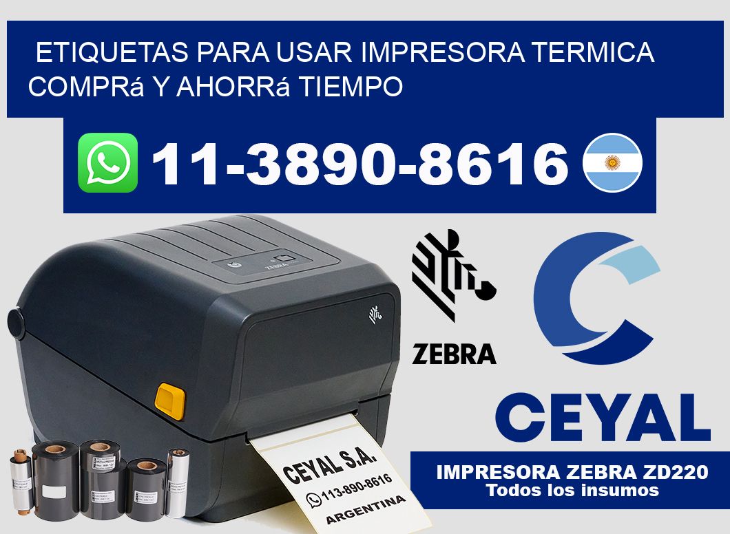 ETIQUETAS PARA USAR IMPRESORA TERMICA Comprá y ahorrá tiempo