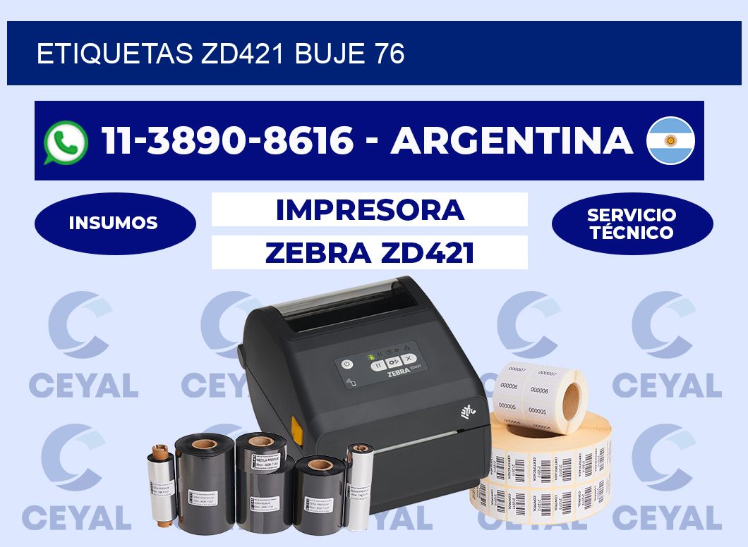 ETIQUETAS ZD421 Buje 76