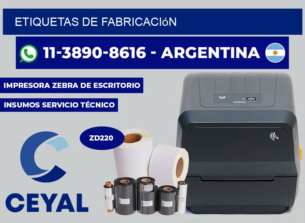 ETIQUETAS de fabricación