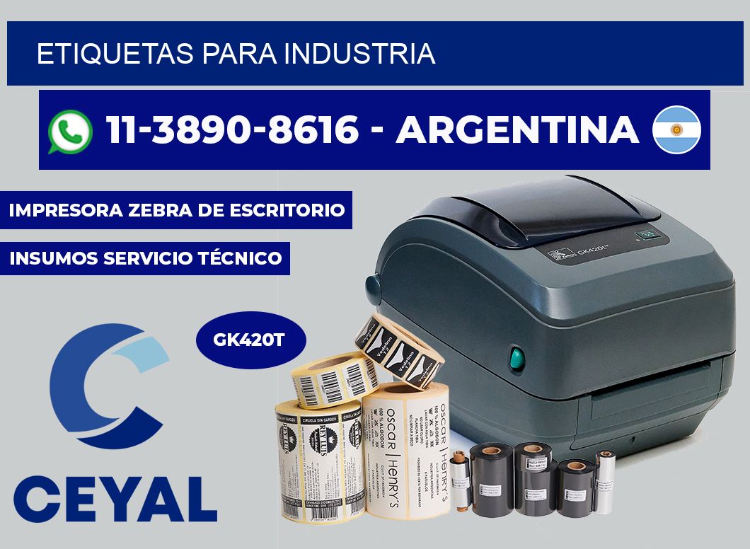 ETIQUETAS para industria