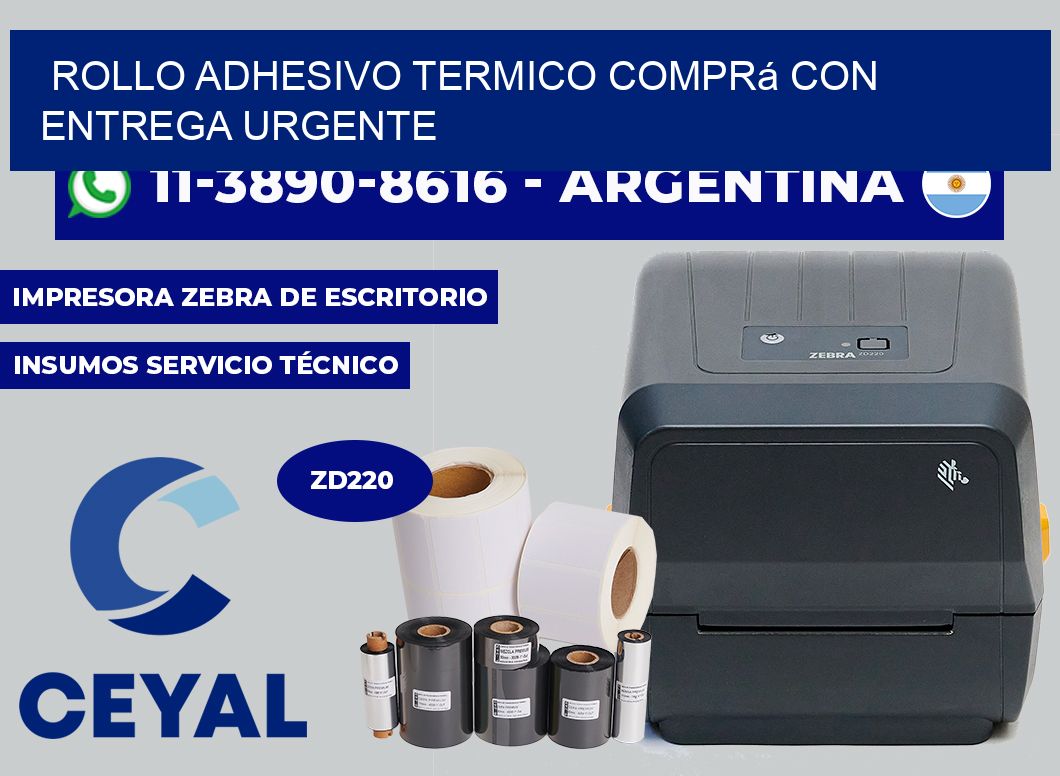 ROLLO ADHESIVO TERMICO Comprá con entrega urgente