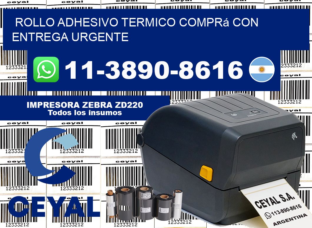 ROLLO ADHESIVO TERMICO Comprá con entrega urgente