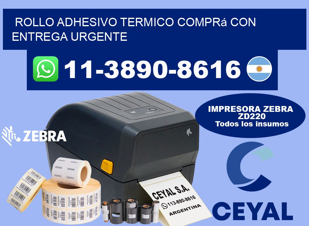 ROLLO ADHESIVO TERMICO Comprá con entrega urgente