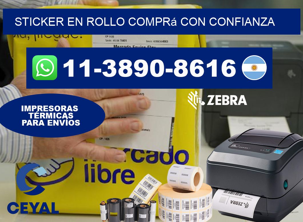 STICKER EN ROLLO Comprá con confianza
