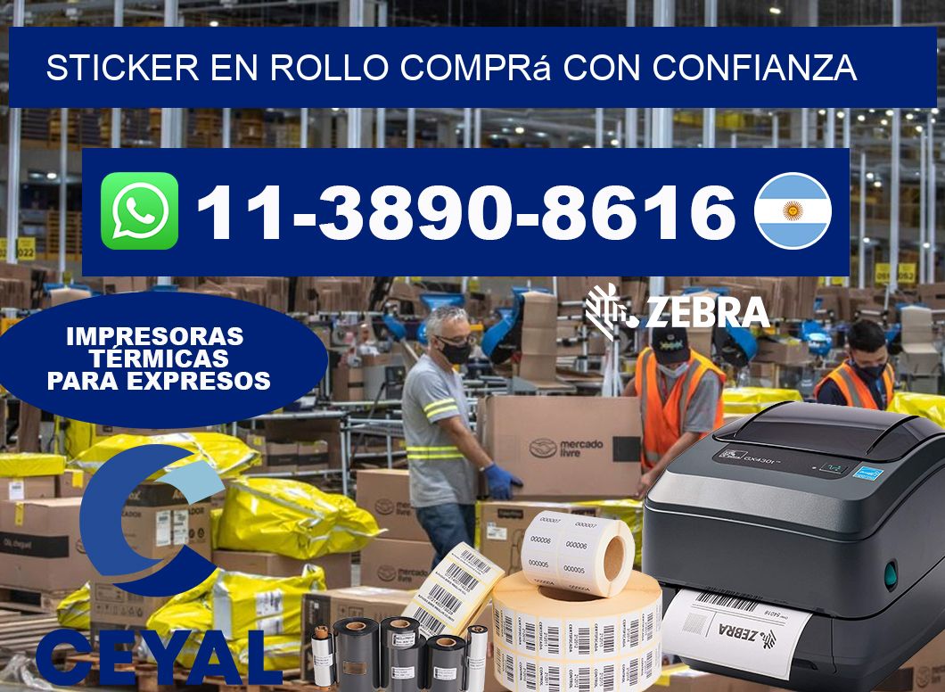 STICKER EN ROLLO Comprá con confianza