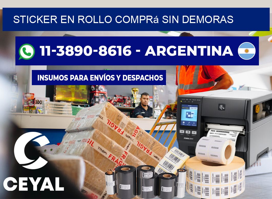 STICKER EN ROLLO Comprá sin demoras