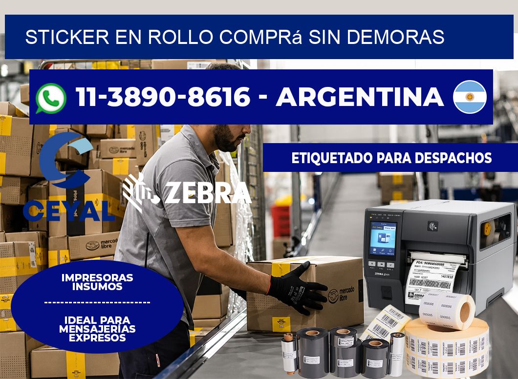 STICKER EN ROLLO Comprá sin demoras