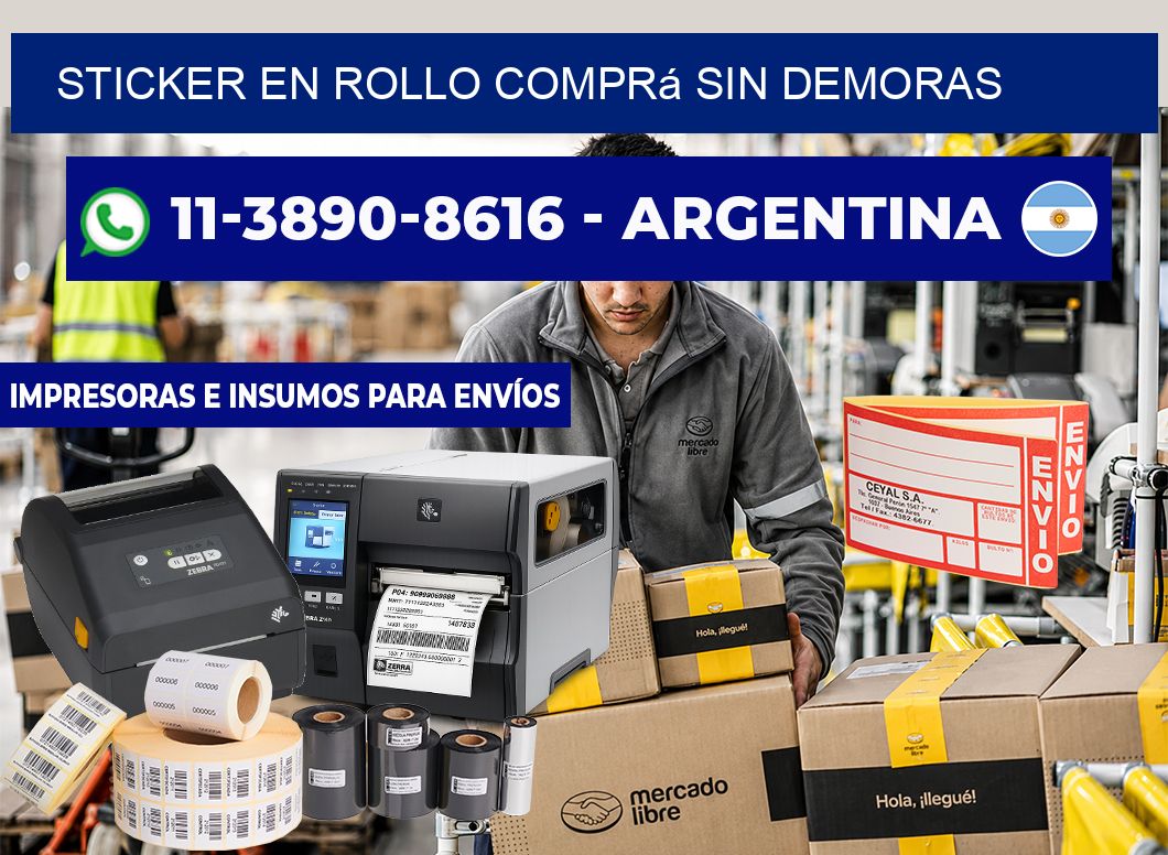 STICKER EN ROLLO Comprá sin demoras