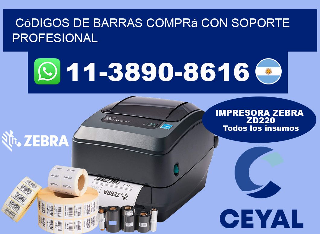 códigos de barras Comprá con soporte profesional