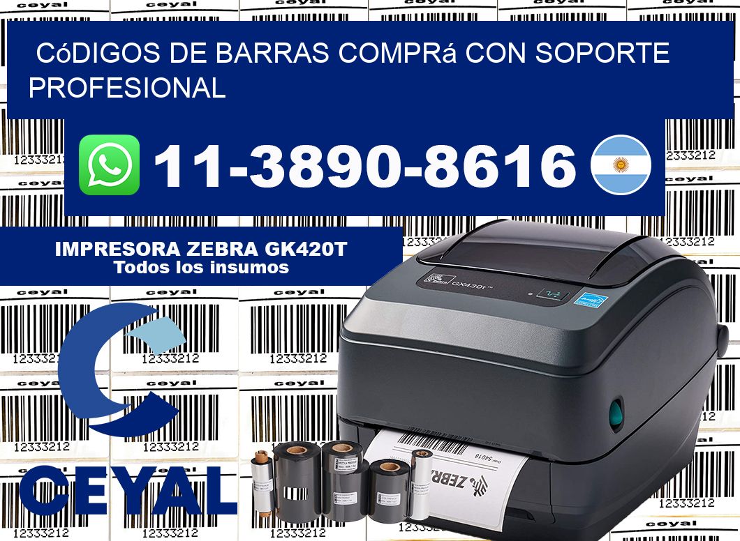 códigos de barras Comprá con soporte profesional