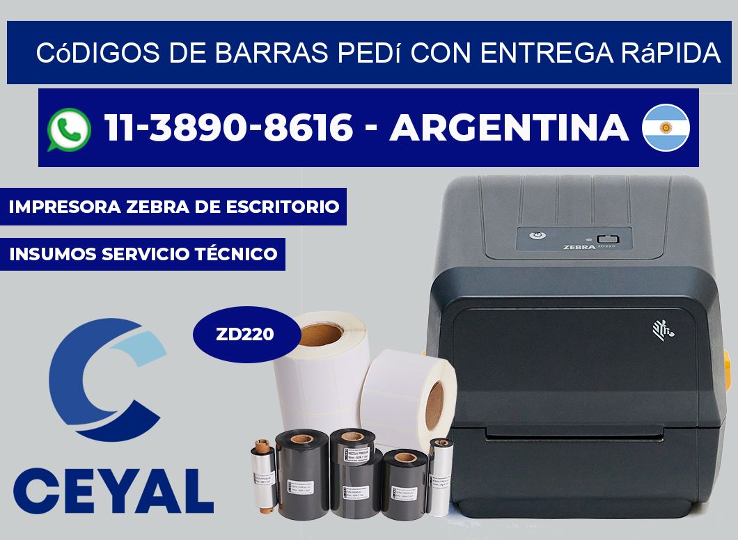 códigos de barras Pedí con entrega rápida