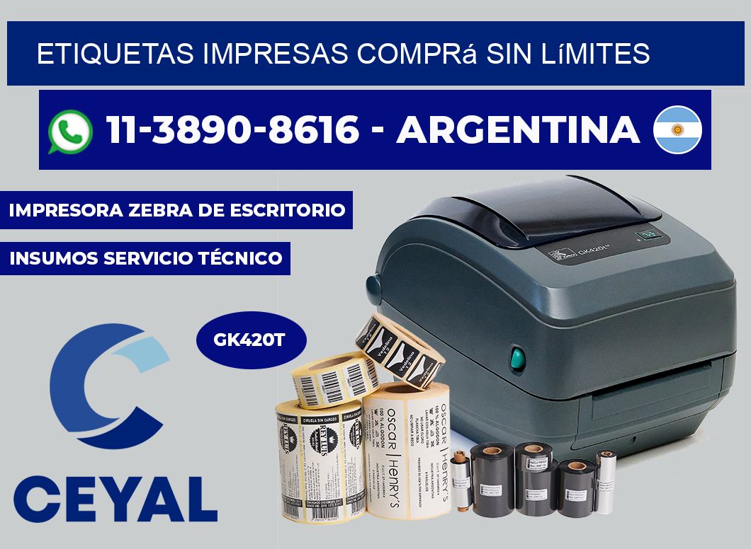 etiquetas impresas Comprá sin límites