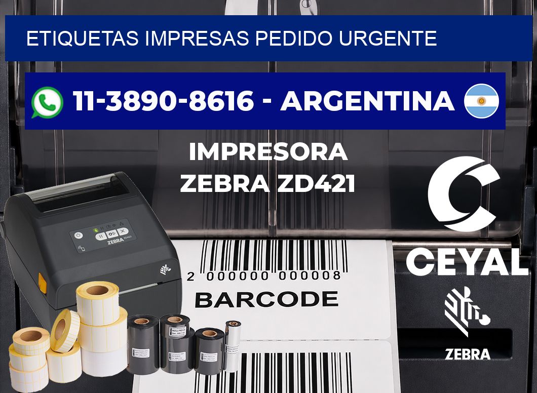 etiquetas impresas Pedido urgente