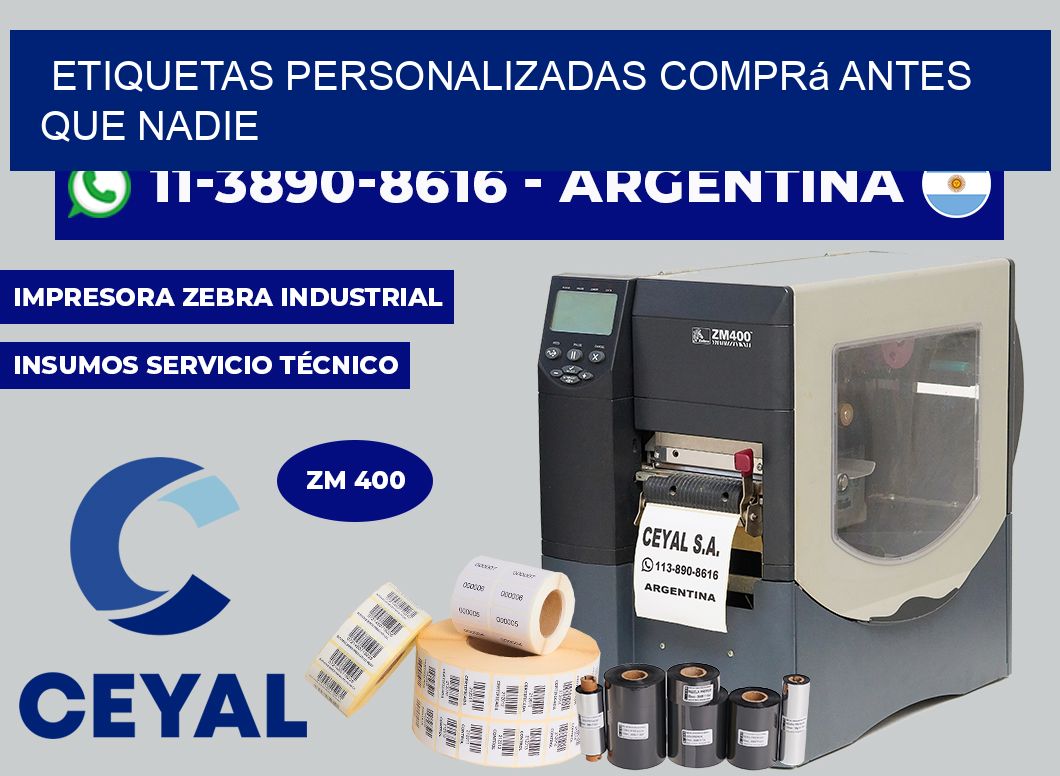 etiquetas personalizadas Comprá antes que nadie