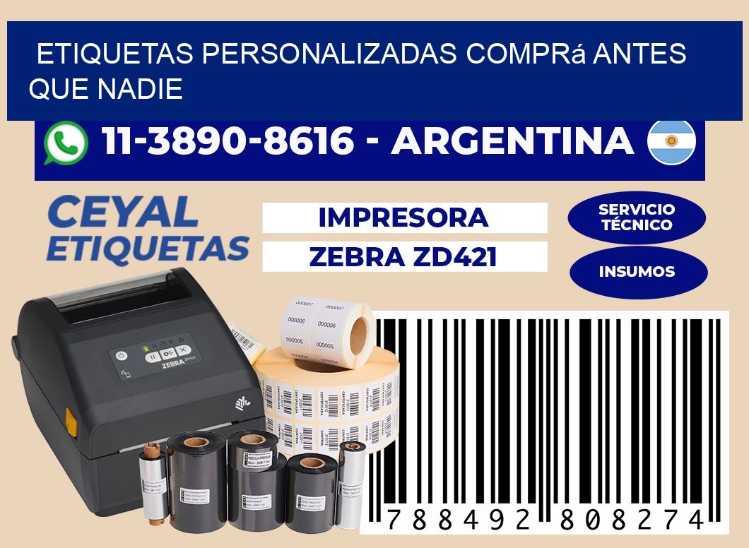 etiquetas personalizadas Comprá antes que nadie