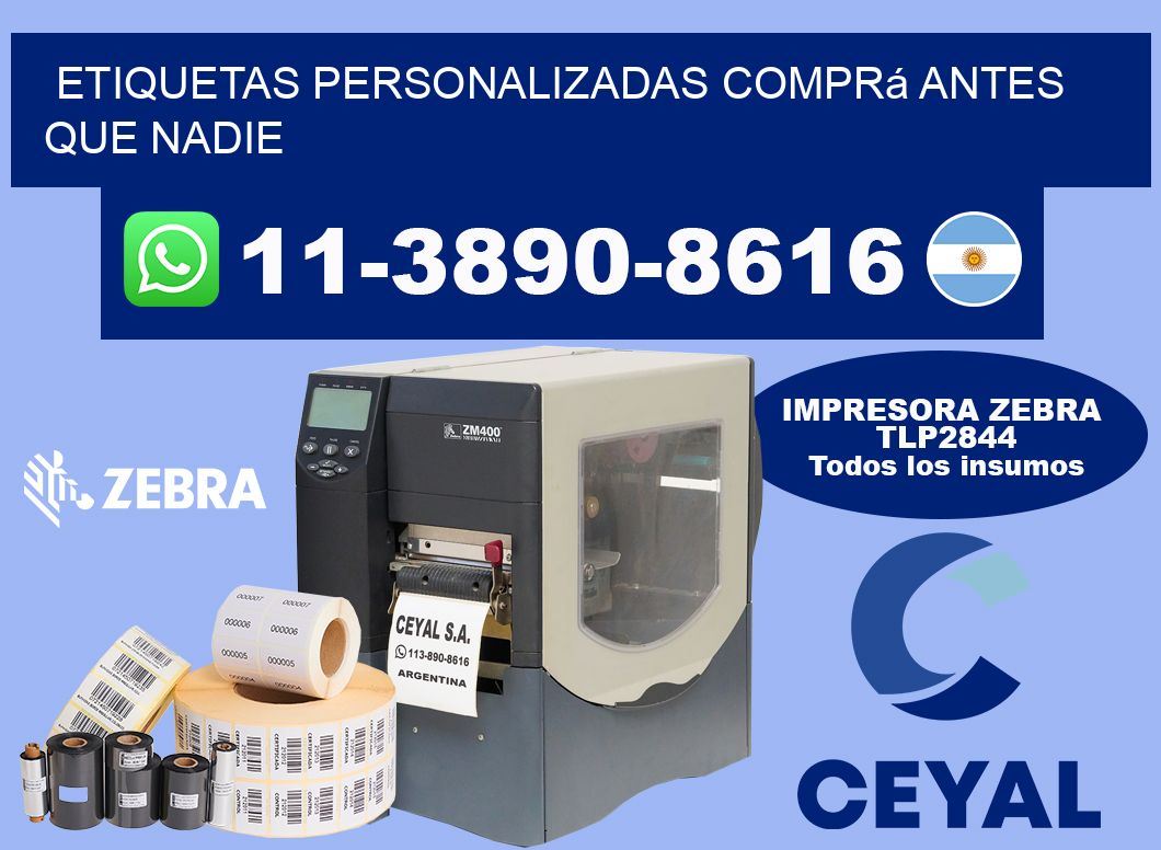 etiquetas personalizadas Comprá antes que nadie