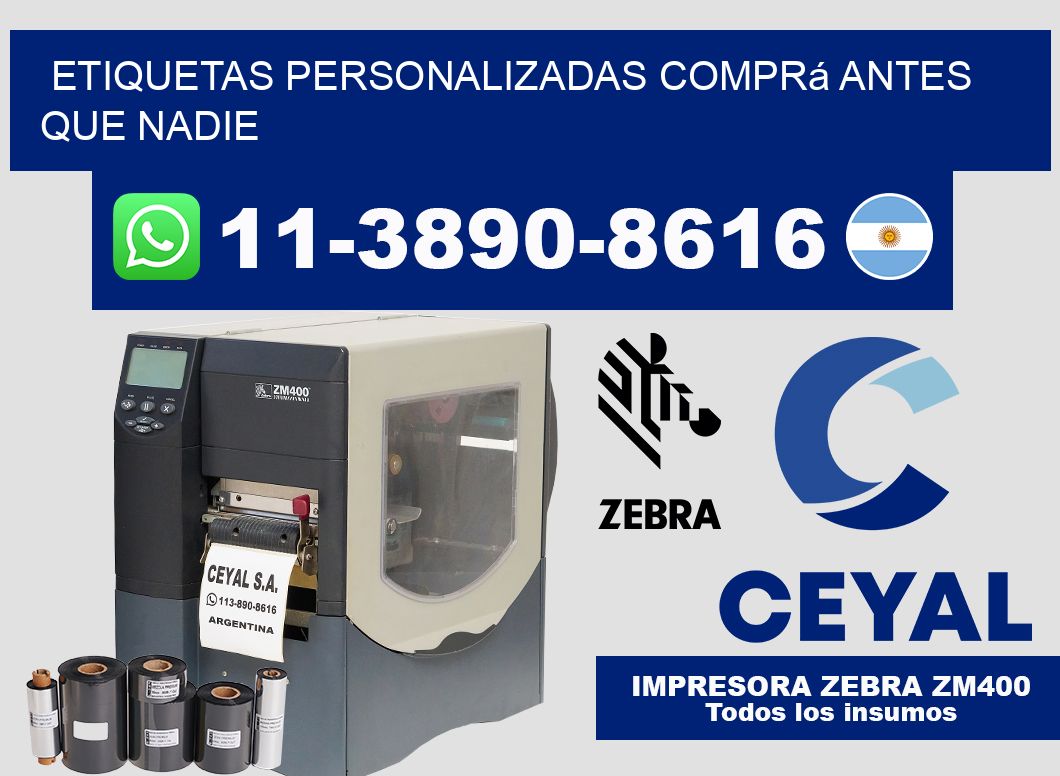 etiquetas personalizadas Comprá antes que nadie