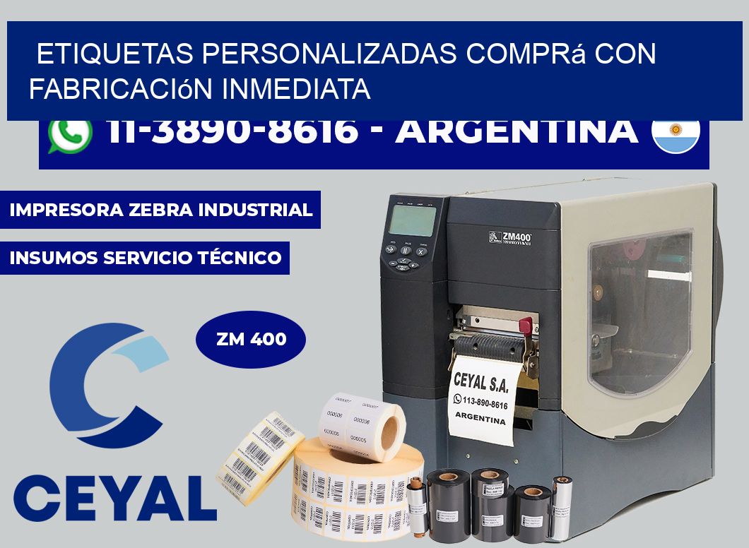 etiquetas personalizadas Comprá con fabricación inmediata