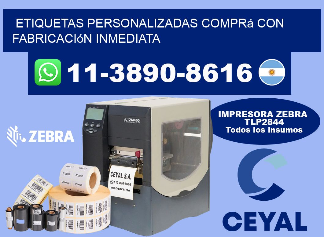 etiquetas personalizadas Comprá con fabricación inmediata