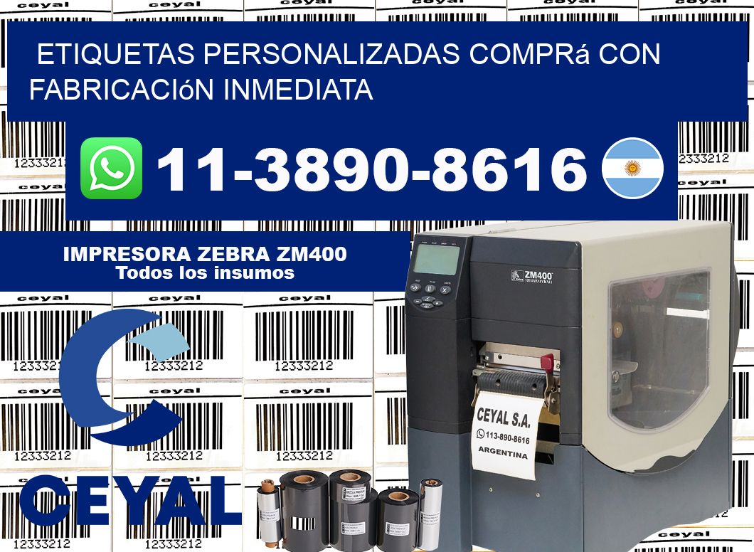 etiquetas personalizadas Comprá con fabricación inmediata