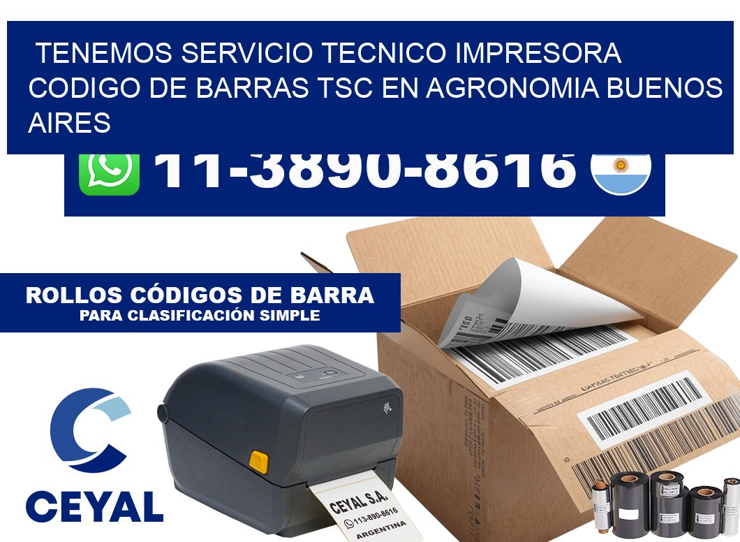 tenemos servicio tecnico impresora codigo de barras TSC en Agronomia Buenos Aires