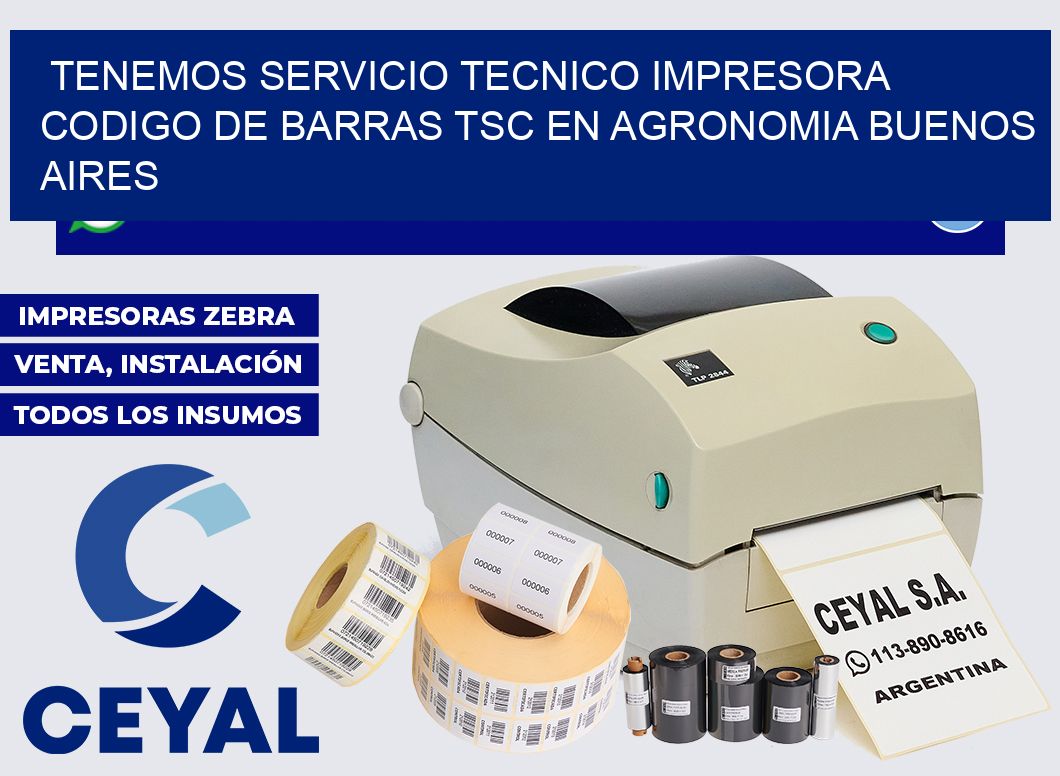 tenemos servicio tecnico impresora codigo de barras TSC en Agronomia Buenos Aires