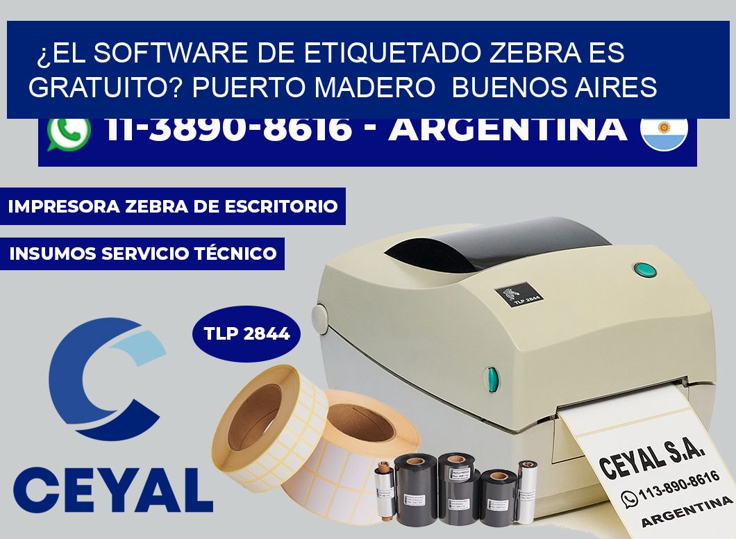¿El software de etiquetado Zebra es gratuito? Puerto Madero  Buenos Aires