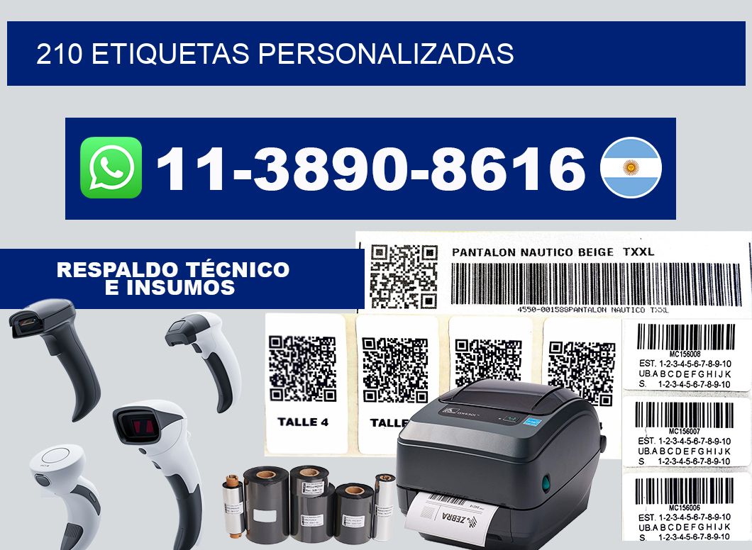 210 ETIQUETAS PERSONALIZADAS