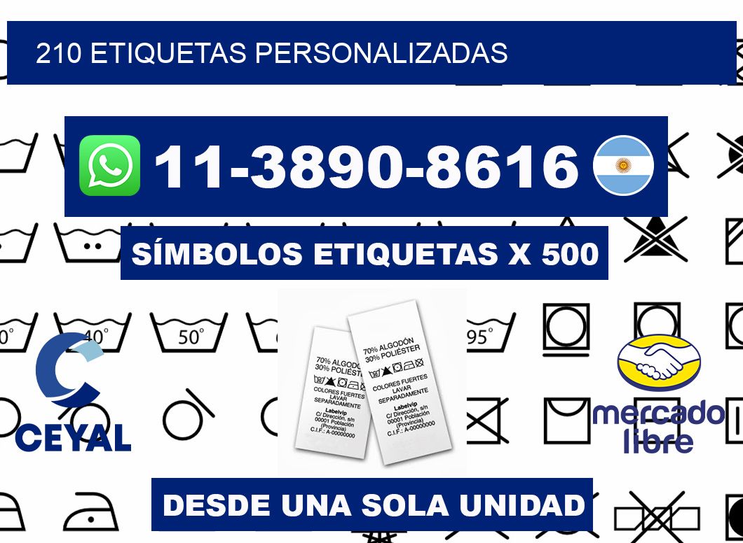210 ETIQUETAS PERSONALIZADAS