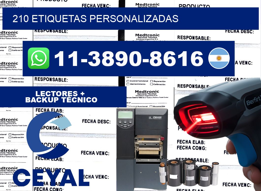 210 ETIQUETAS PERSONALIZADAS