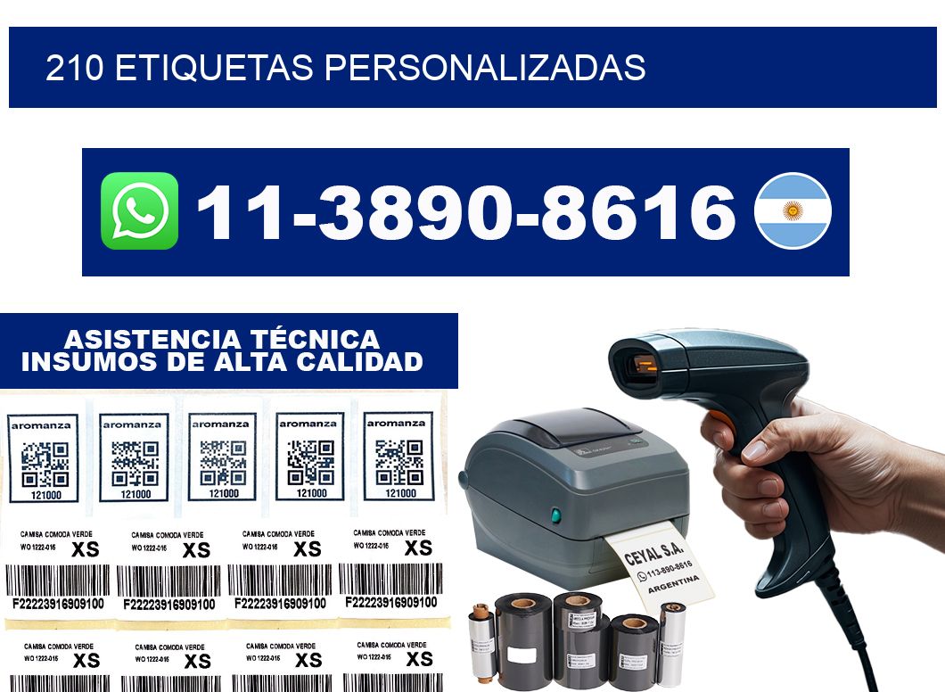 210 ETIQUETAS PERSONALIZADAS