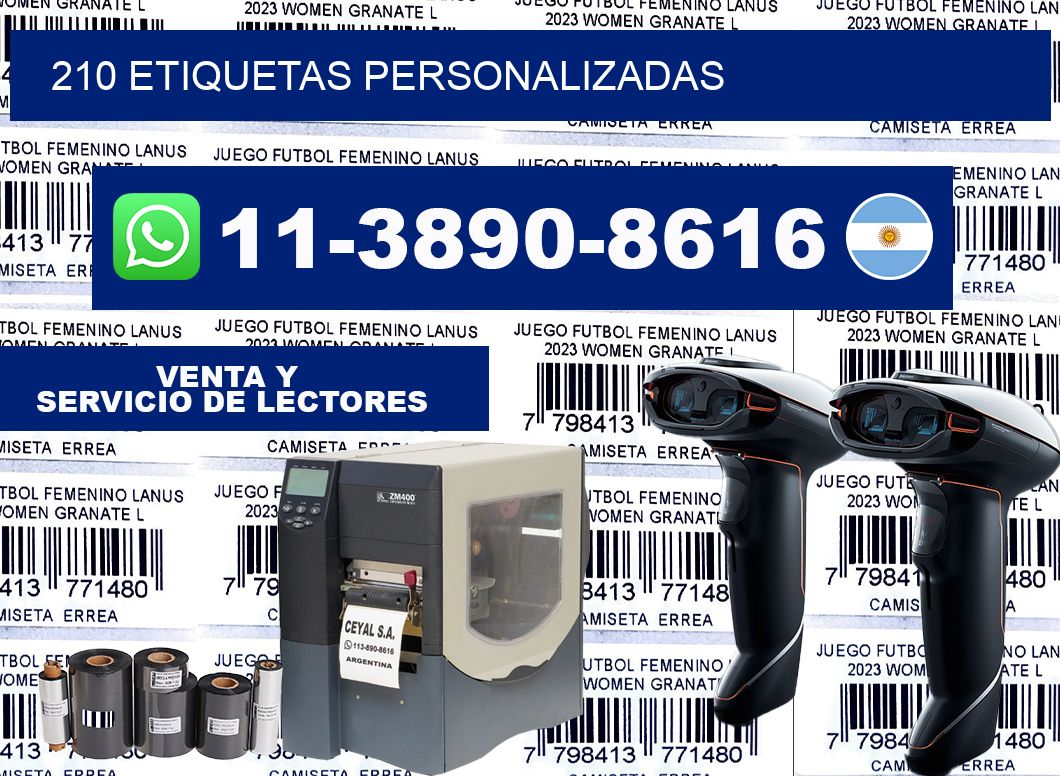 210 ETIQUETAS PERSONALIZADAS