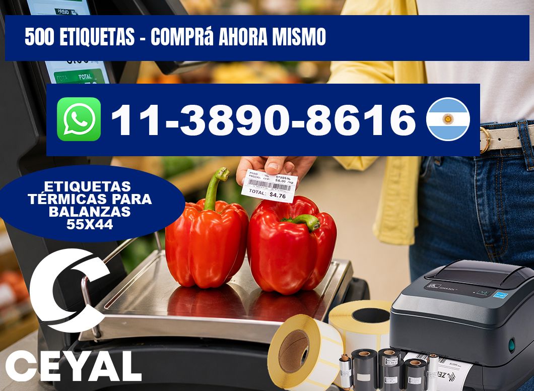 500 ETIQUETAS - Comprá ahora mismo