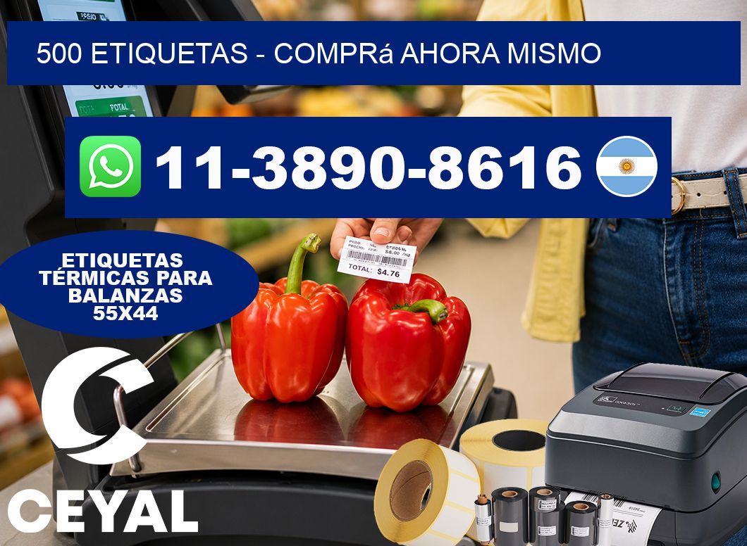 500 ETIQUETAS - Comprá ahora mismo