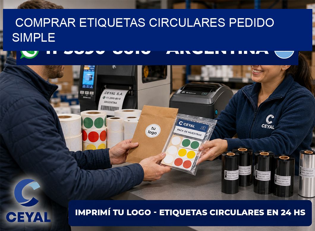 COMPRAR ETIQUETAS CIRCULARES Pedido simple