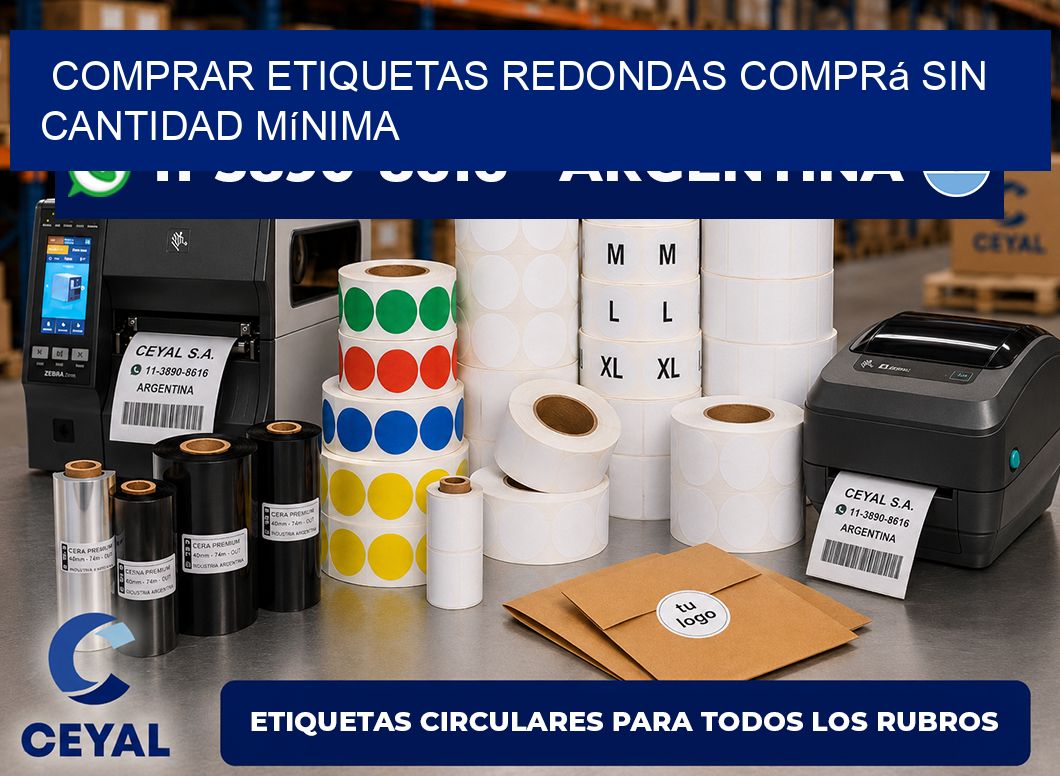 COMPRAR ETIQUETAS REDONDAS Comprá sin cantidad mínima