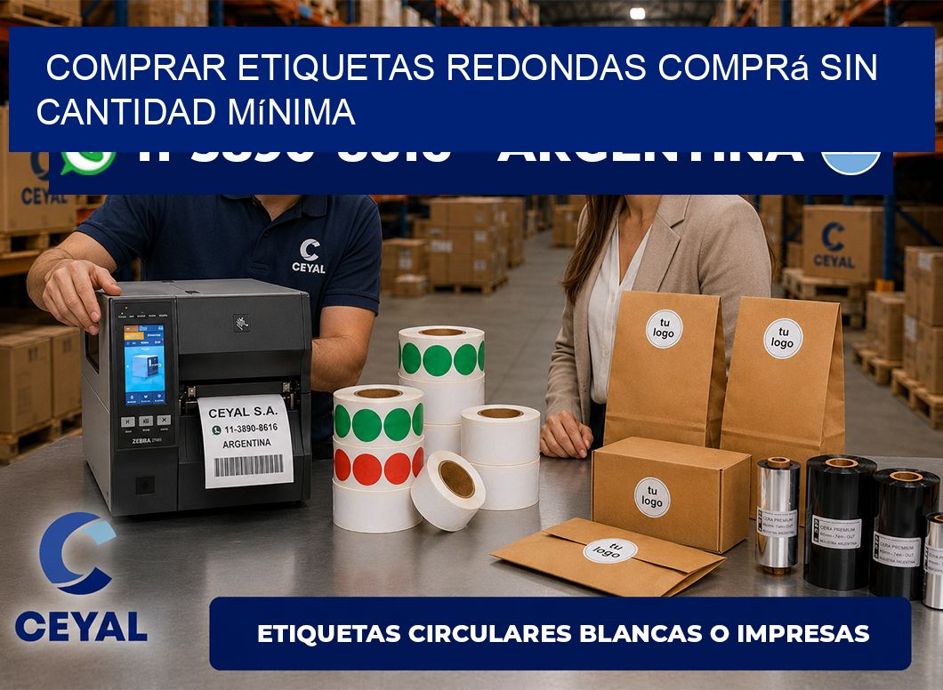 COMPRAR ETIQUETAS REDONDAS Comprá sin cantidad mínima
