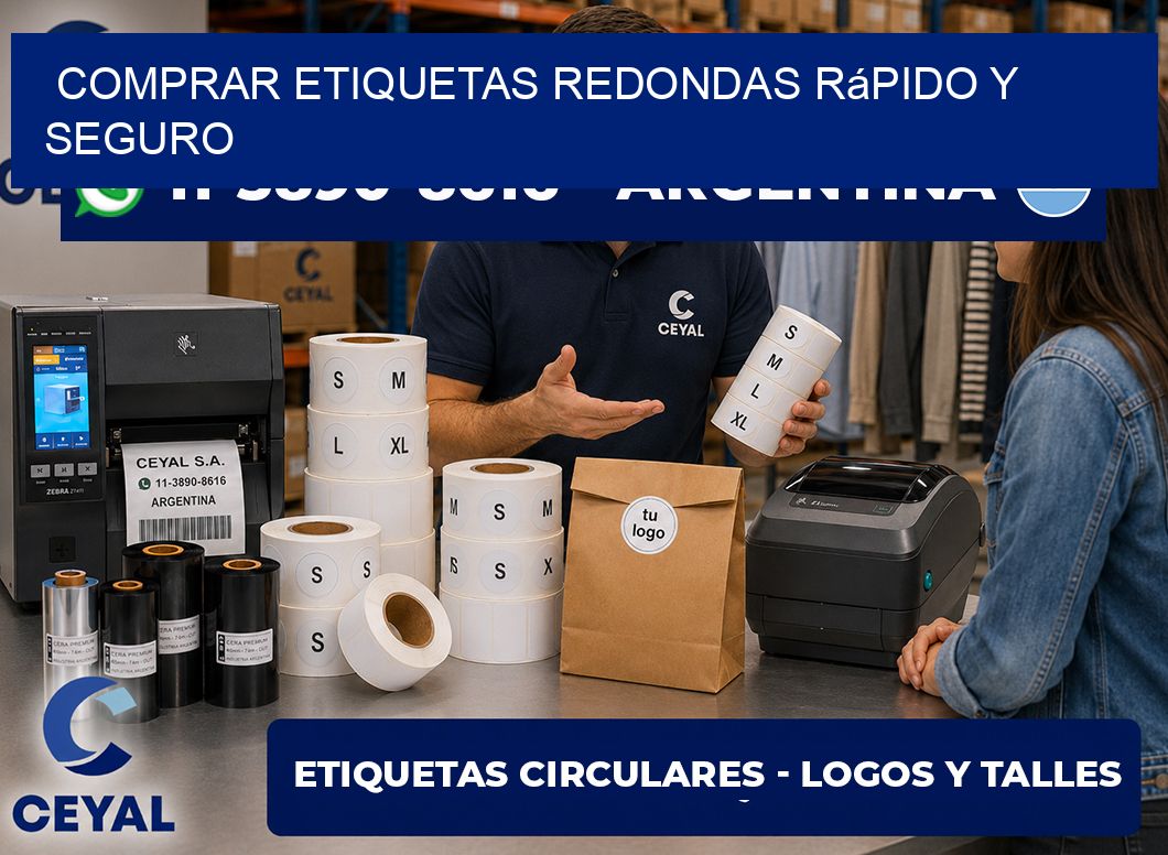 COMPRAR ETIQUETAS REDONDAS rápido y seguro
