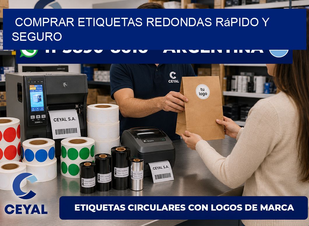 COMPRAR ETIQUETAS REDONDAS rápido y seguro
