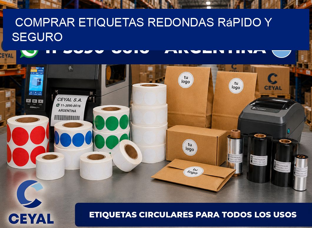 COMPRAR ETIQUETAS REDONDAS rápido y seguro