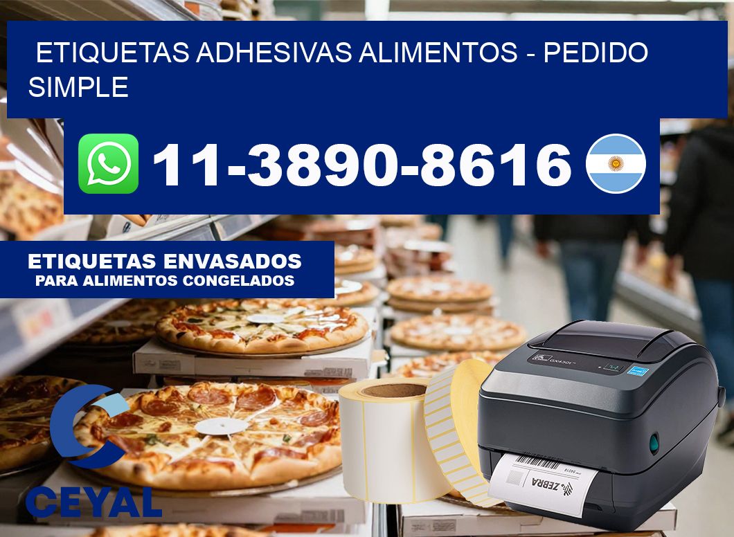 ETIQUETAS ADHESIVAS ALIMENTOS - Pedido simple