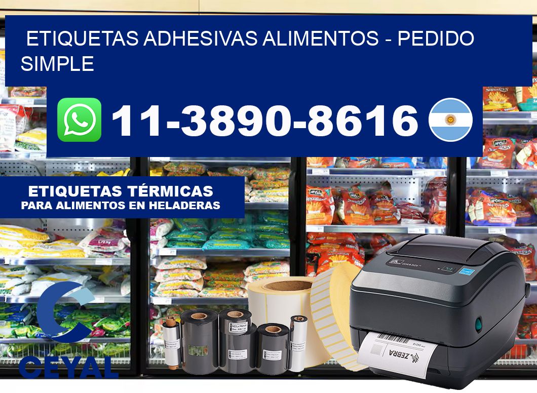 ETIQUETAS ADHESIVAS ALIMENTOS – Pedido simple