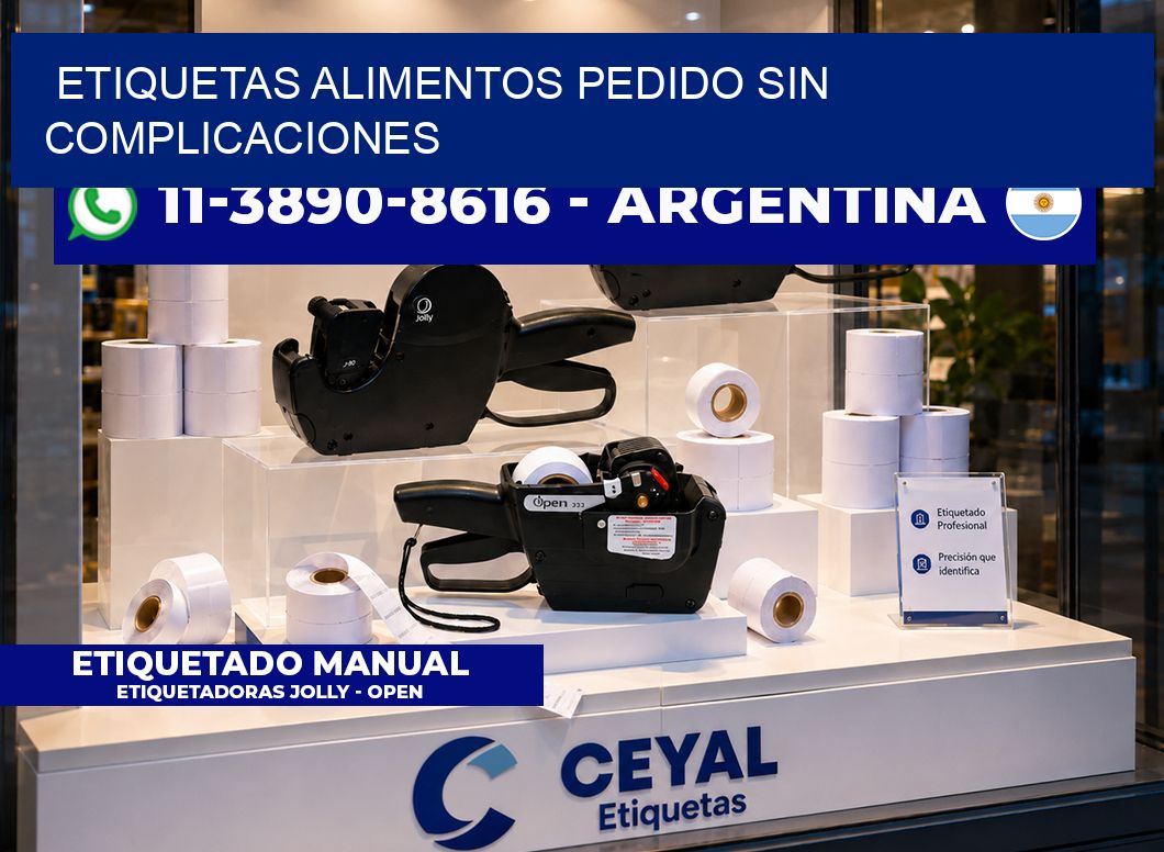 ETIQUETAS ALIMENTOS Pedido sin complicaciones