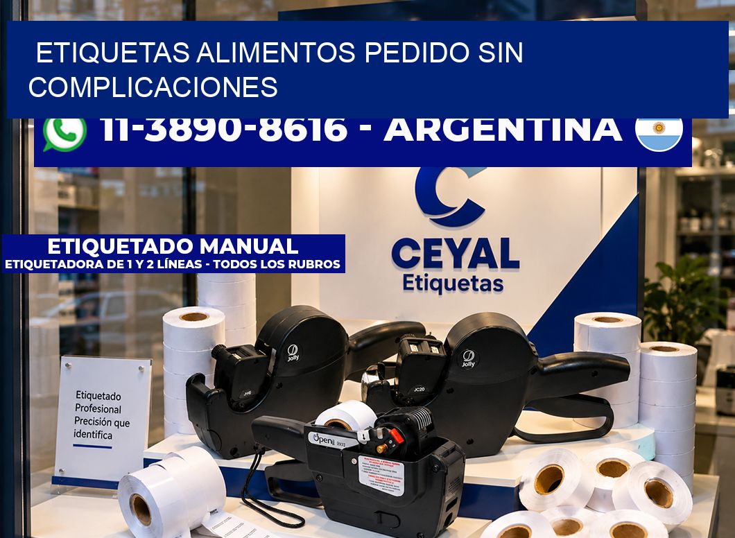 ETIQUETAS ALIMENTOS Pedido sin complicaciones