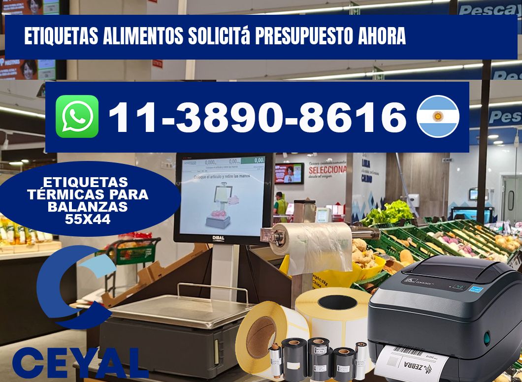 ETIQUETAS ALIMENTOS Solicitá presupuesto ahora