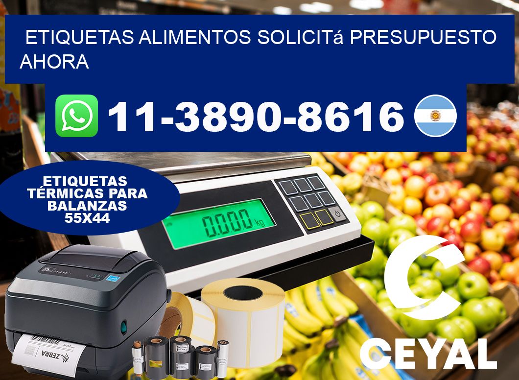 ETIQUETAS ALIMENTOS Solicitá presupuesto ahora