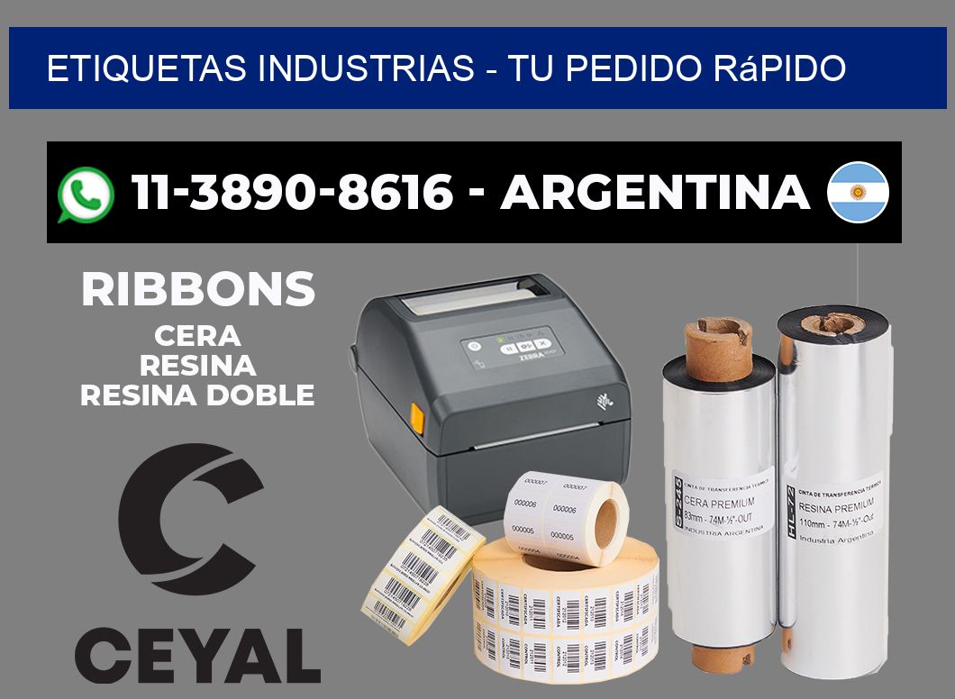ETIQUETAS INDUSTRIAS - Tu pedido rápido