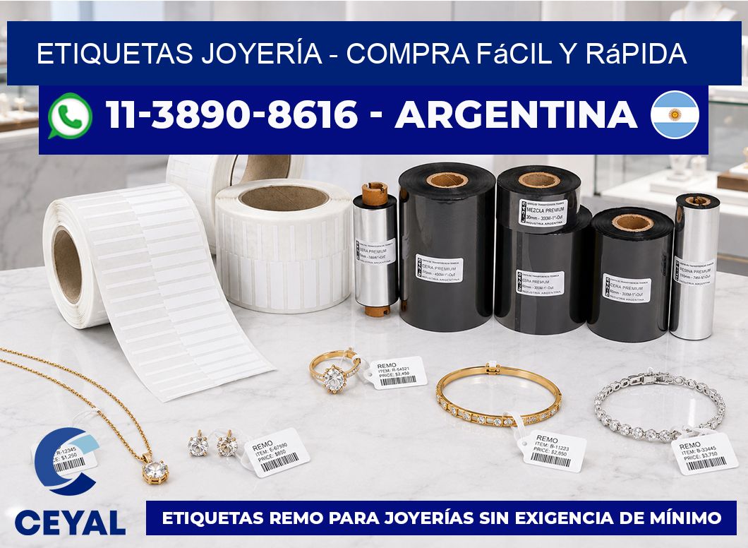 ETIQUETAS JOYERÍA - Compra fácil y rápida