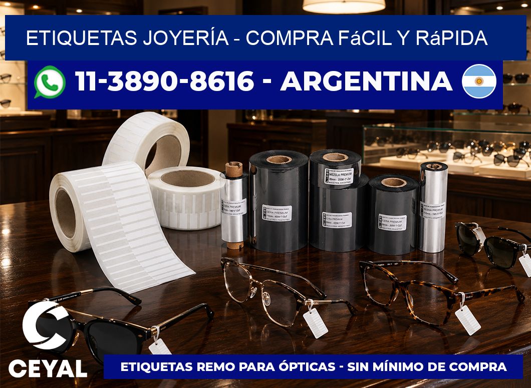 ETIQUETAS JOYERÍA - Compra fácil y rápida