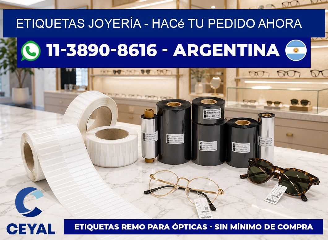 ETIQUETAS JOYERÍA - Hacé tu pedido ahora